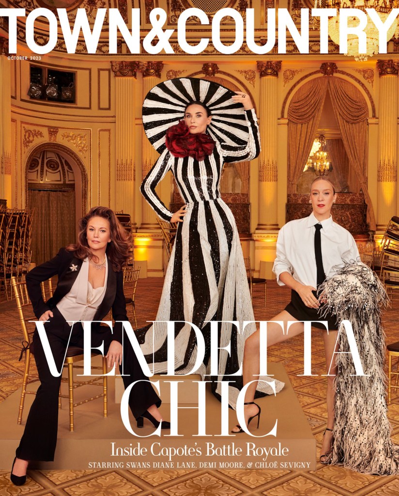 Town & Country October 2023 : Diane Lane, Demi Moore & Chloé Sevigny by Ruven Afanador