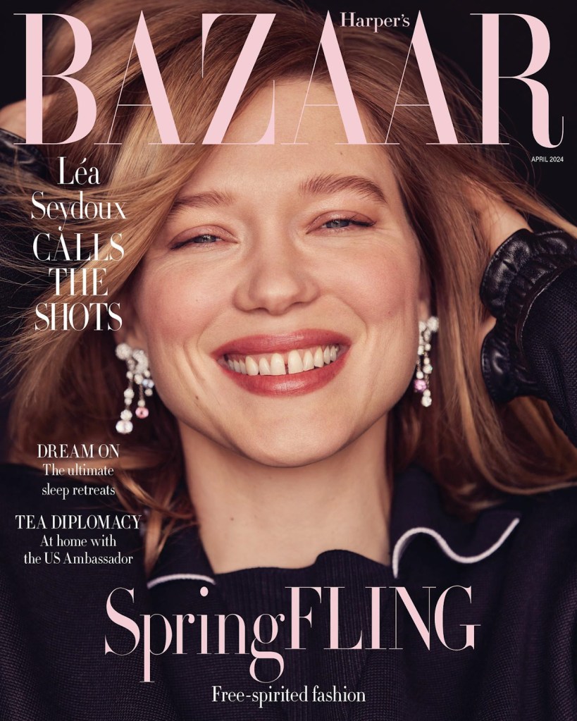 UK Harper’s Bazaar April 2024 : Léa Seydoux by Alexi Lubomirski 