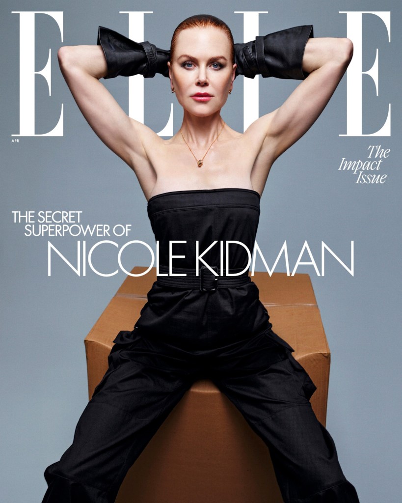 US Elle April 2024 : Nicole Kidman by Mario Sorrenti