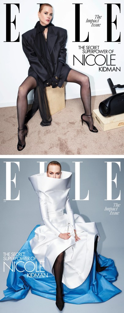 US Elle April 2024 : Nicole Kidman by Mario Sorrenti