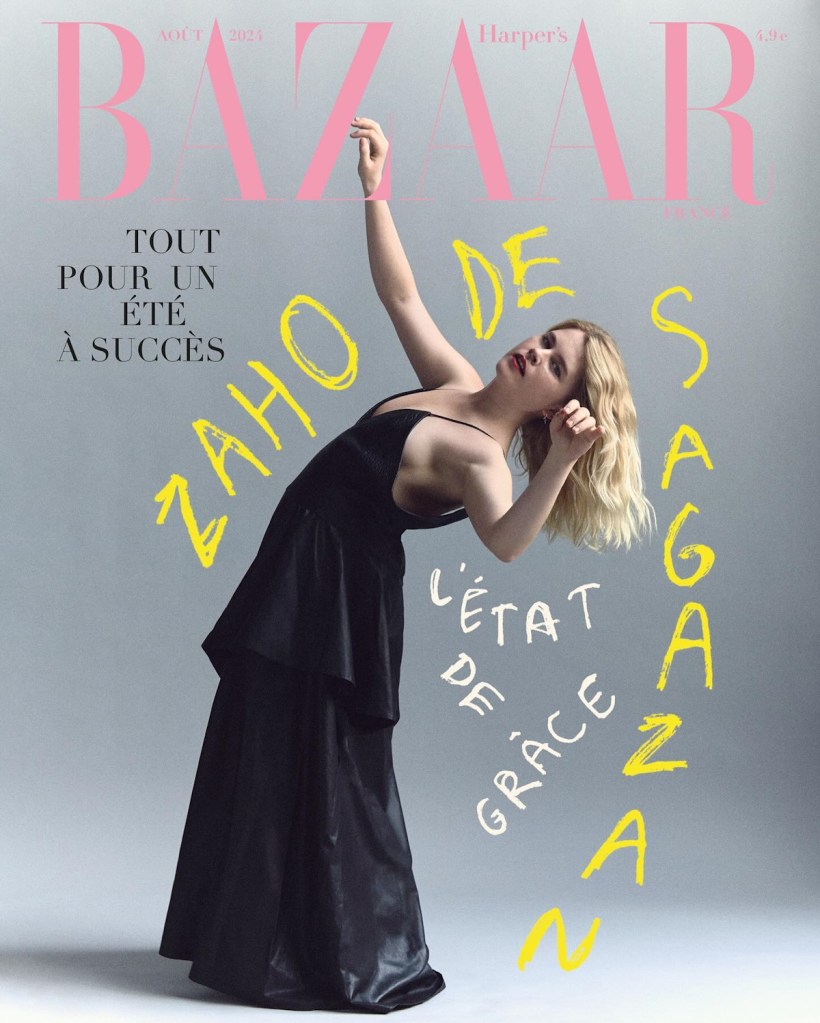 Harper's Bazaar France August 2024 : Zaho de Sagazan by Oliver Hadlee Pearch 