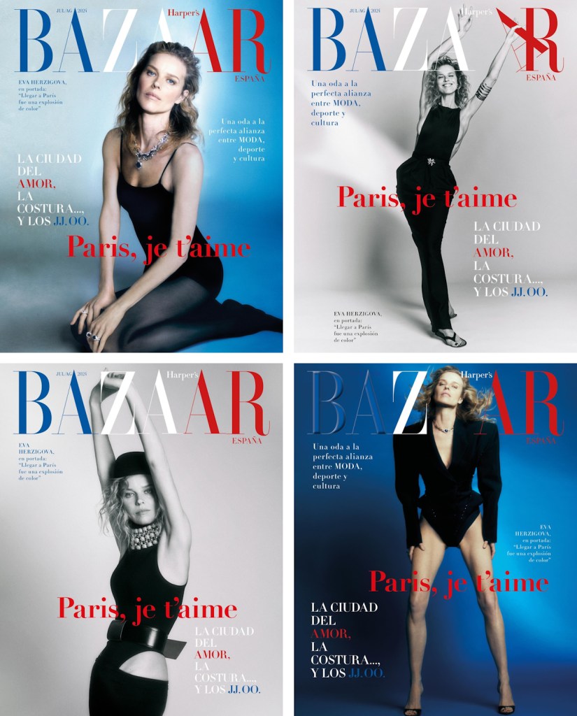 Harper's Bazaar España July/August 2024 : Eva Herzigova by Xavi Gordo