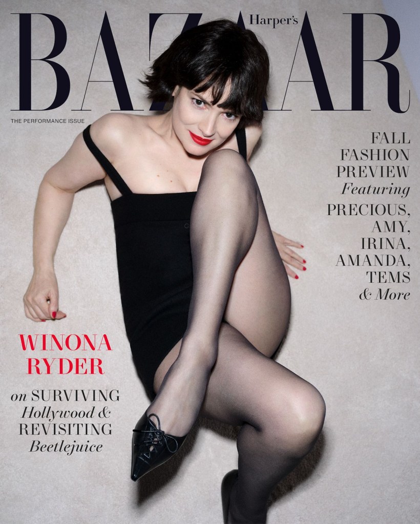 US Harper's Bazaar August 2024 : Winona Ryder by Liv Liberg 