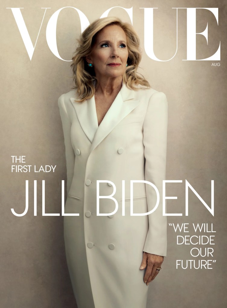 US Vogue August 2024 : Jill Biden by Norman Jean Roy