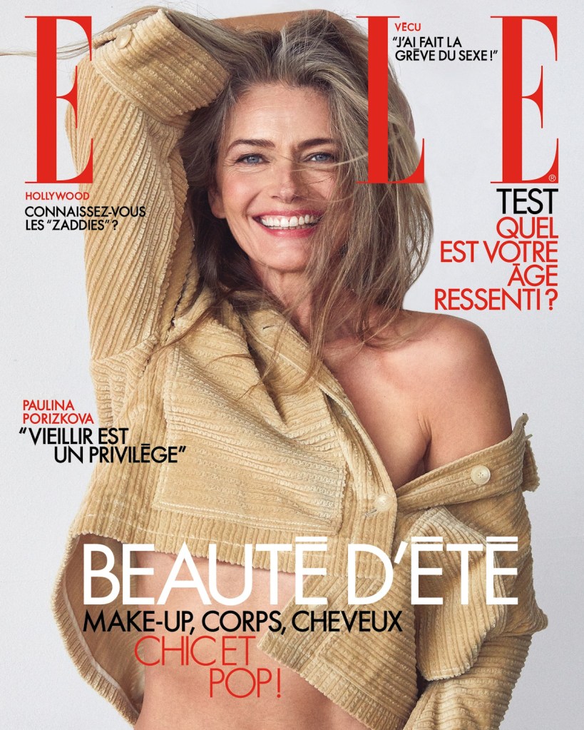 Elle France June 19, 2025 : Paulina Porizkova by Lukas Kimlicka 
